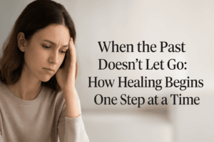 A calm and comforting therapy session environment representing emotional healing and PTSD support in Louisville, KY